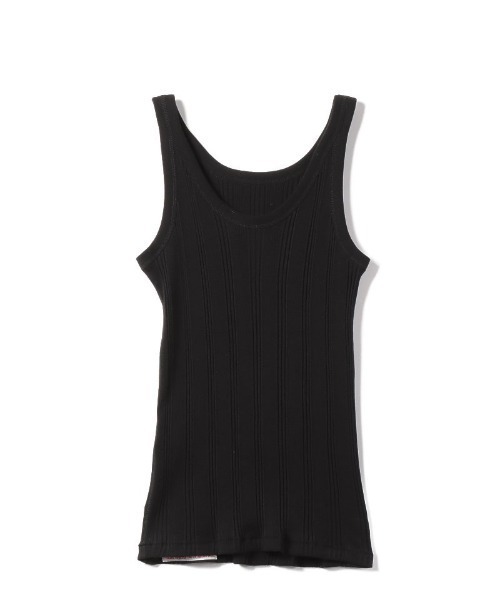 YOUNG&OLSEN The DRYGOODS STORE(ヤングアンドオルセン)の「YOUNG & OLSEN TDS RANDOM RIB BACKWARDS TANK(タンクトップ・レディース・ホワイト/ブラック/カーキ・1/2)」の4枚目の写真
