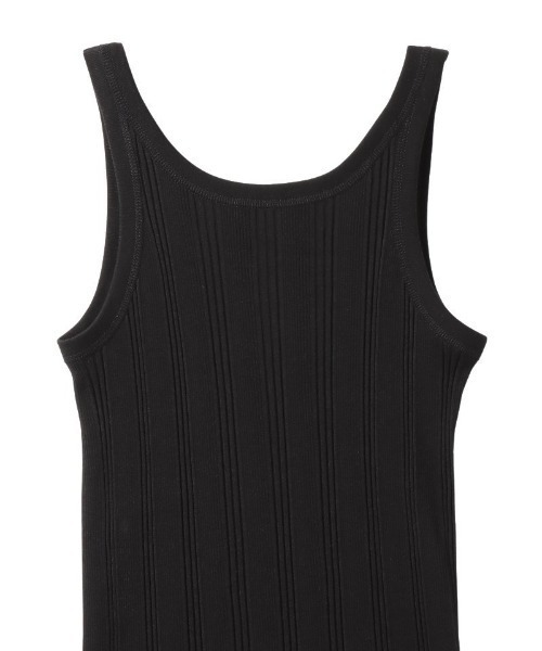 YOUNG&OLSEN The DRYGOODS STORE(ヤングアンドオルセン)の「YOUNG & OLSEN TDS RANDOM RIB BACKWARDS TANK(タンクトップ・レディース・ホワイト/ブラック/カーキ・1/2)」の5枚目の写真