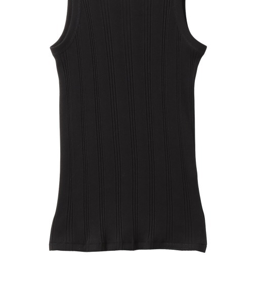 YOUNG&OLSEN The DRYGOODS STORE(ヤングアンドオルセン)の「YOUNG & OLSEN TDS RANDOM RIB BACKWARDS TANK(タンクトップ・レディース・ホワイト/ブラック/カーキ・1/2)」の6枚目の写真