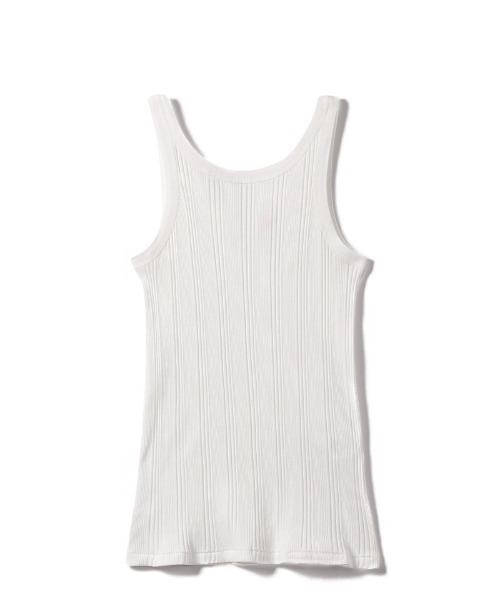 YOUNG&OLSEN The DRYGOODS STORE(ヤングアンドオルセン)の「YOUNG & OLSEN TDS RANDOM RIB BACKWARDS TANK(タンクトップ・レディース・ホワイト/ブラック/カーキ・1/2)」の8枚目の写真