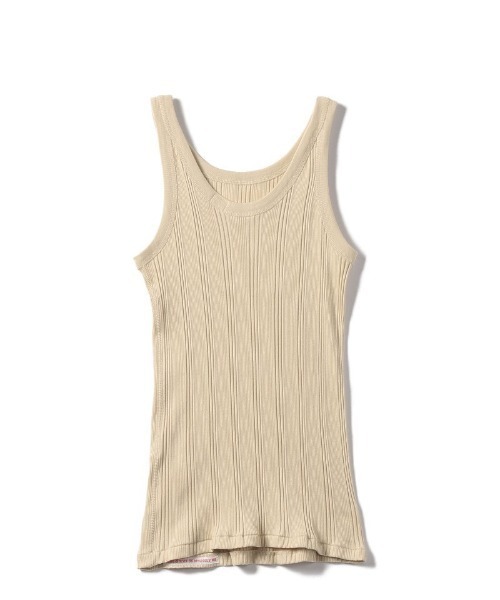 YOUNG&OLSEN The DRYGOODS STORE(ヤングアンドオルセン)の「YOUNG & OLSEN TDS RANDOM RIB BACKWARDS TANK(タンクトップ・レディース・ホワイト/ブラック/カーキ・1/2)」の12枚目の写真