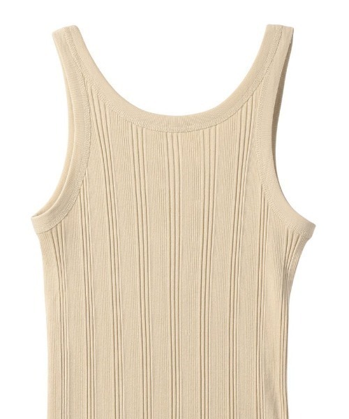 YOUNG&OLSEN The DRYGOODS STORE(ヤングアンドオルセン)の「YOUNG & OLSEN TDS RANDOM RIB BACKWARDS TANK(タンクトップ・レディース・ホワイト/ブラック/カーキ・1/2)」の13枚目の写真