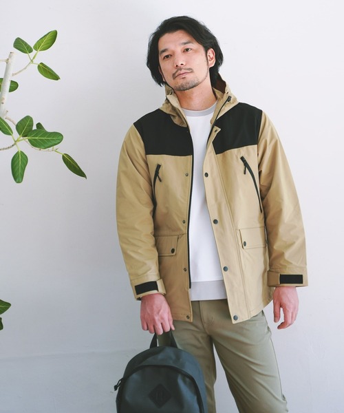 ikka(イッカ)の「撥水ストレッチマウンテンパーカー(マウンテンパーカー・メンズ・オリーブ/ネイビー/ベージュ・S/M/L/XL)」の5枚目の写真
