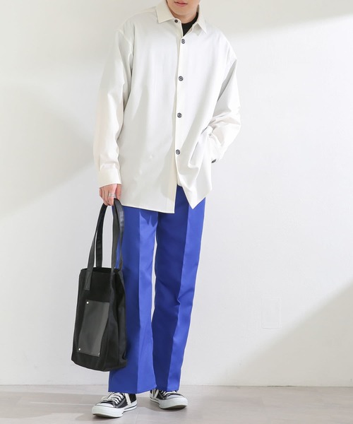 SENSE OF PLACE by URBAN RESEARCH（センスオブプレイスバイアーバンリサーチ）の「『セットアップ対応』カラールーズシャツ（その他アウター・メンズ・グレー/ホワイト/ライトベージュ・MEDIUM/LARGE）」の6枚目の写真