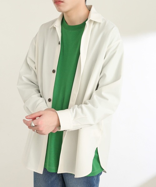 SENSE OF PLACE by URBAN RESEARCH（センスオブプレイスバイアーバンリサーチ）の「『セットアップ対応』カラールーズシャツ（その他アウター・メンズ・グレー/ホワイト/ライトベージュ・MEDIUM/LARGE）」の10枚目の写真