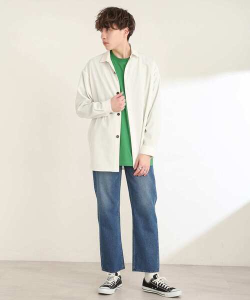 SENSE OF PLACE by URBAN RESEARCH（センスオブプレイスバイアーバンリサーチ）の「『セットアップ対応』カラールーズシャツ（その他アウター・メンズ・グレー/ホワイト/ライトベージュ・MEDIUM/LARGE）」の13枚目の写真