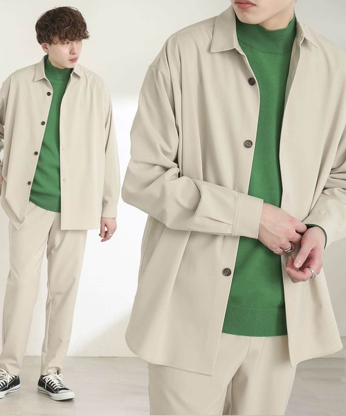 SENSE OF PLACE by URBAN RESEARCH（センスオブプレイスバイアーバンリサーチ）の「『セットアップ対応』カラールーズシャツ（その他アウター・メンズ・グレー/ホワイト/ライトベージュ・MEDIUM/LARGE）」の22枚目の写真