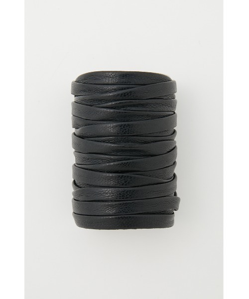 SLY(スライ)の「V/LEATHER ROPE HAIR CUFF ヴィーガンレザー ロープ ヘアカフ(バレッタ/ヘアクリップ・レディース・アイボリー/ブラック・FREE)」の1枚目の写真