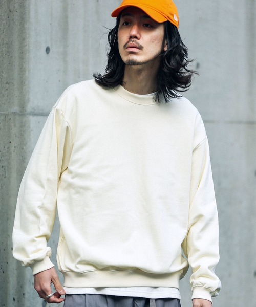 URBAN RESEARCH Sonny Label（アーバンリサーチサニーレーベル）の「ベーシックオーバースエットプルオーバー（スウェット・メンズ・ブラック/オフホワイト/イエロー/グリーン/ロイヤルブルー・MEDIUM/LARGE）」の2枚目の写真