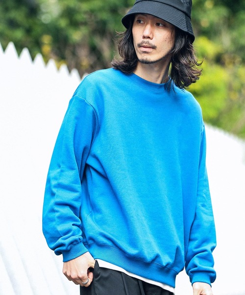 URBAN RESEARCH Sonny Label（アーバンリサーチサニーレーベル）の「ベーシックオーバースエットプルオーバー（スウェット・メンズ・ブラック/オフホワイト/イエロー/グリーン/ロイヤルブルー・MEDIUM/LARGE）」の4枚目の写真