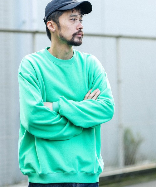 URBAN RESEARCH Sonny Label（アーバンリサーチサニーレーベル）の「ベーシックオーバースエットプルオーバー（スウェット・メンズ・ブラック/オフホワイト/イエロー/グリーン/ロイヤルブルー・MEDIUM/LARGE）」の3枚目の写真