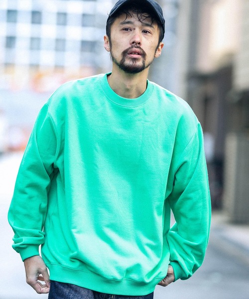 URBAN RESEARCH Sonny Label（アーバンリサーチサニーレーベル）の「ベーシックオーバースエットプルオーバー（スウェット・メンズ・ブラック/オフホワイト/イエロー/グリーン/ロイヤルブルー・MEDIUM/LARGE）」の19枚目の写真