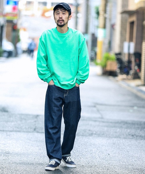 URBAN RESEARCH Sonny Label（アーバンリサーチサニーレーベル）の「ベーシックオーバースエットプルオーバー（スウェット・メンズ・ブラック/オフホワイト/イエロー/グリーン/ロイヤルブルー・MEDIUM/LARGE）」の16枚目の写真