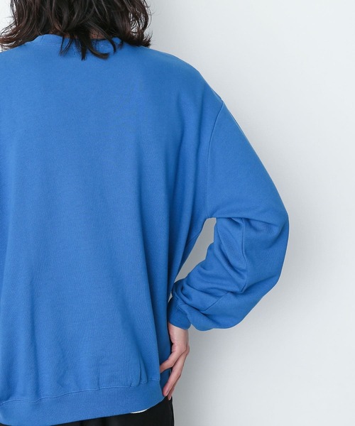 URBAN RESEARCH Sonny Label（アーバンリサーチサニーレーベル）の「ベーシックオーバースエットプルオーバー（スウェット・メンズ・ブラック/オフホワイト/イエロー/グリーン/ロイヤルブルー・MEDIUM/LARGE）」の14枚目の写真