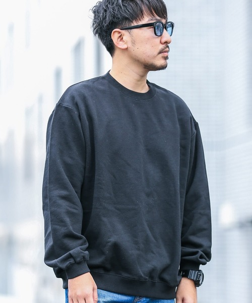 URBAN RESEARCH Sonny Label（アーバンリサーチサニーレーベル）の「ベーシックオーバースエットプルオーバー（スウェット・メンズ・ブラック/オフホワイト/イエロー/グリーン/ロイヤルブルー・MEDIUM/LARGE）」の6枚目の写真