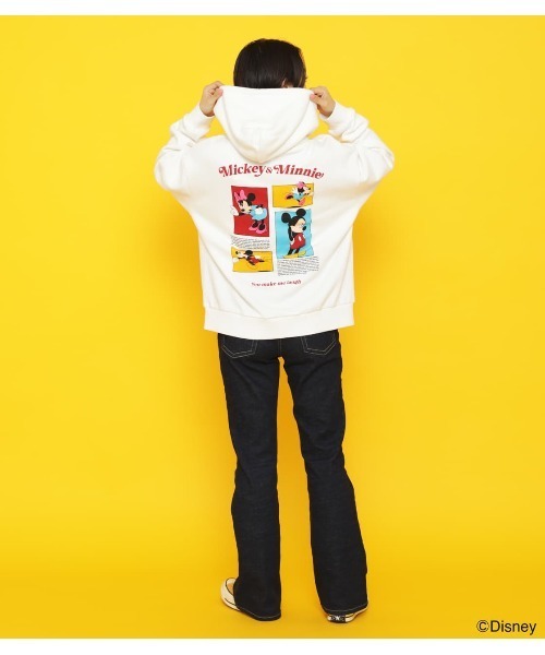 RODEO CROWNS WIDE BOWL（ロデオクラウンズワイドボウル）の「(Mickey&Minnie)パーカー（パーカー・レディース・オフホワイト/ブラック/杢グレー・FREE）」の8枚目の写真