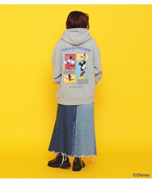 RODEO CROWNS WIDE BOWL（ロデオクラウンズワイドボウル）の「(Mickey&Minnie)パーカー（パーカー・レディース・オフホワイト/ブラック/杢グレー・FREE）」の14枚目の写真