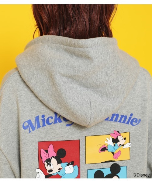 RODEO CROWNS WIDE BOWL（ロデオクラウンズワイドボウル）の「(Mickey&Minnie)パーカー（パーカー・レディース・オフホワイト/ブラック/杢グレー・FREE）」の19枚目の写真