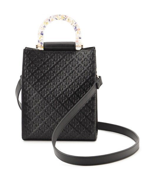 ANEVER(アンエバー)の「【AMARYLLIS】モノグラム レザーミニトート(ショルダーバッグ・レディース・ホワイト系/ブラック系・F)」の3枚目の写真