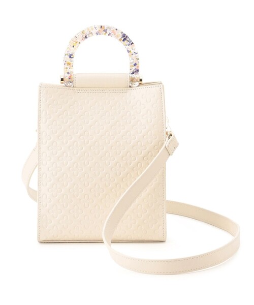 ANEVER(アンエバー)の「【AMARYLLIS】モノグラム レザーミニトート(ショルダーバッグ・レディース・ホワイト系/ブラック系・F)」の4枚目の写真