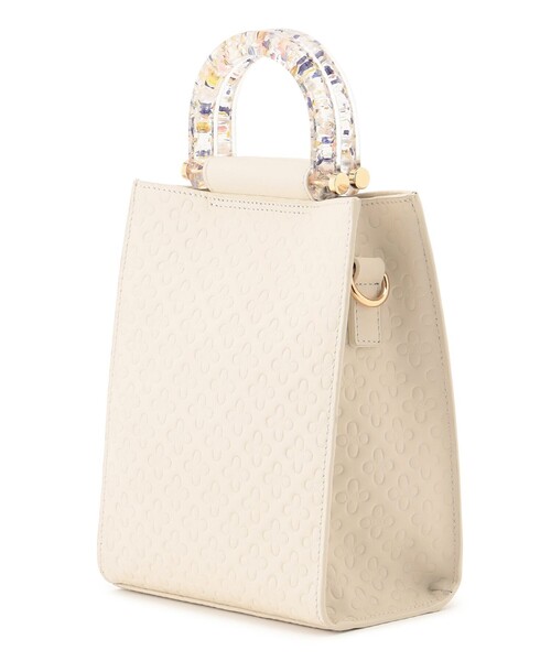 ANEVER(アンエバー)の「【AMARYLLIS】モノグラム レザーミニトート(ショルダーバッグ・レディース・ホワイト系/ブラック系・F)」の8枚目の写真