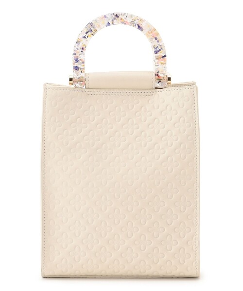 ANEVER(アンエバー)の「【AMARYLLIS】モノグラム レザーミニトート(ショルダーバッグ・レディース・ホワイト系/ブラック系・F)」の9枚目の写真