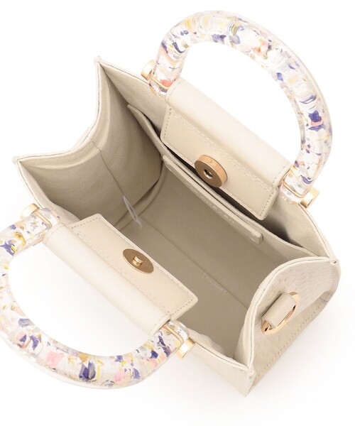 ANEVER(アンエバー)の「【AMARYLLIS】モノグラム レザーミニトート(ショルダーバッグ・レディース・ホワイト系/ブラック系・F)」の12枚目の写真