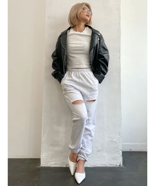 GYDA(ジェイダ)の「BASIC Tシャツ(Tシャツ/カットソー・レディース・ブラック/オフホワイト/ライトイエロー・FREE)」の17枚目の写真