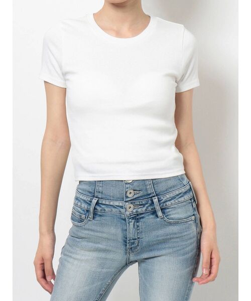 GYDA(ジェイダ)の「BASIC Tシャツ(Tシャツ/カットソー・レディース・ブラック/オフホワイト/ライトイエロー・FREE)」の5枚目の写真
