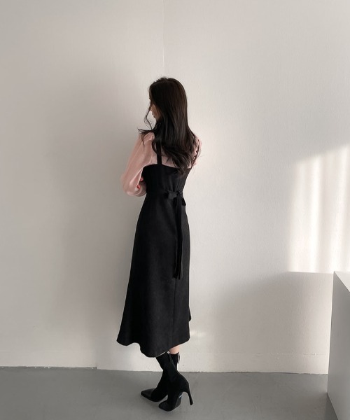 CLEA(クレア)の「ハイウエストマークキャミワンピース(ワンピース・レディース・ブラック・FREE)」の7枚目の写真