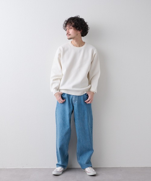 CIAOPANIC TYPY(チャオパニックティピー)の「【OSORO】ライトウェイトクルーニット(ニット/セーター・メンズ・ネイビー/ベージュ/パープル/オフホワイト/サックスブルー・M/L/XL/S)」の19枚目の写真