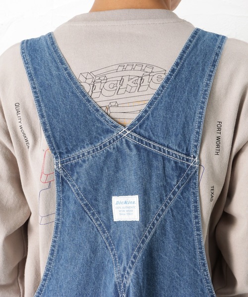 Dickies(ディッキーズ)の「Dickies ディッキーズ ジップオーバーオール(サロペット/オーバーオール・メンズ・ワンウォッシュ/ライトブルー/カーキ・L/M/XL)」の16枚目の写真