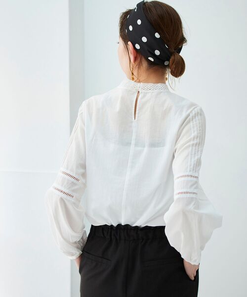 le.coeur blanc（ルクールブラン）の「エンブロイダリーピンタックブラウス（シャツ/ブラウス・レディース・オフホワイト/ブラック・38）」の15枚目の写真