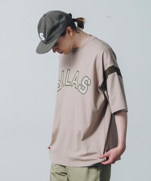 SILAS（サイラス）の「S/S BICOLOR TEE　サイラスバイカラー半袖Tシャツ（Tシャツ/カットソー・メンズ・ブラック/ホワイト/ベージュ・L/M/XL）」の6枚目の写真
