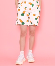 PUNYUS | フード総柄スウェットショーパン(LEMON,EDAMAME,NINJIN)(スウェットパンツ)