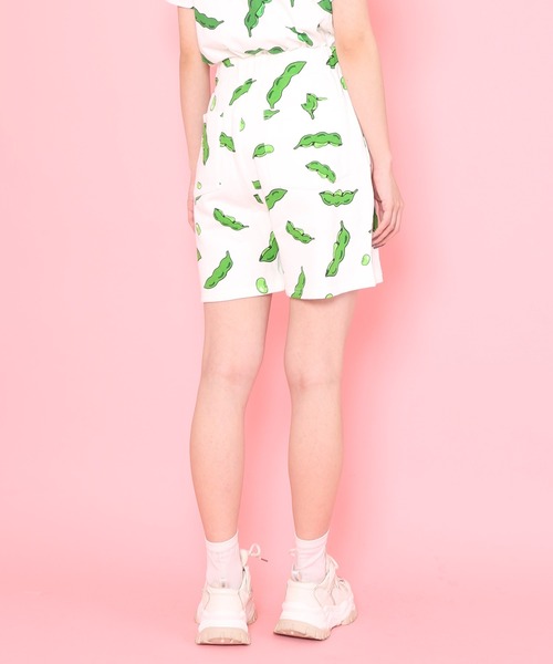 PUNYUS（プニュズ）の「フード総柄スウェットショーパン(NINJIN・LEMON・EDAMAME)（スウェットパンツ・レディース・イエロー/グリーン/オレンジ・1/2/4/3）」の12枚目の写真