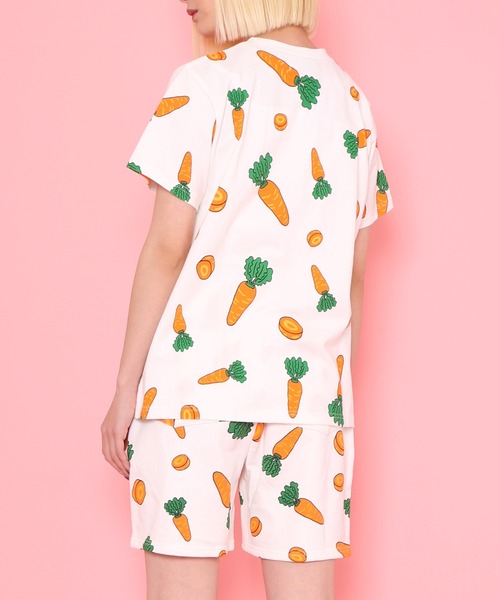 PUNYUS（プニュズ）の「フード総柄スウェットショーパン(NINJIN・LEMON・EDAMAME)（スウェットパンツ・レディース・イエロー/グリーン/オレンジ・1/2/4/3）」の15枚目の写真