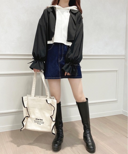 apres jour（アプレジュール）の「【セットアップ可能】アソートショートジャケット【ZOZOTOWN限定アイテム】（テーラードジャケット・レディース・ピンクベージュ/ブラウン系その他/ブラック系その他/ブラック/ベージュ・X-LARGE/フリー）」の21枚目の写真