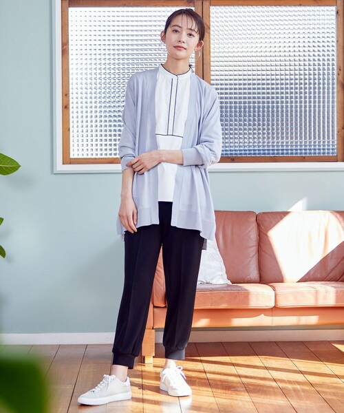 J.PRESS Ladies（J.プレス レディス）の「【洗える・UVケア】サマー カーディガン（カーディガン/ボレロ・レディース・ベージュ系/サックスブルー系/ネイビー系・SMALL）」の7枚目の写真