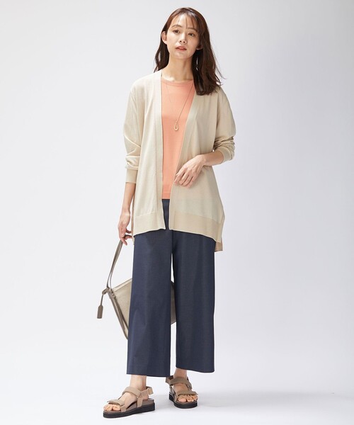 J.PRESS Ladies（J.プレス レディス）の「【洗える・UVケア】サマー カーディガン（カーディガン/ボレロ・レディース・ベージュ系/サックスブルー系/ネイビー系・SMALL）」の8枚目の写真