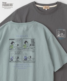 【PEANUTS/ピーナッツ】スヌーピー バックプリント レトロプリント Tシャツ/半袖Tシャツ