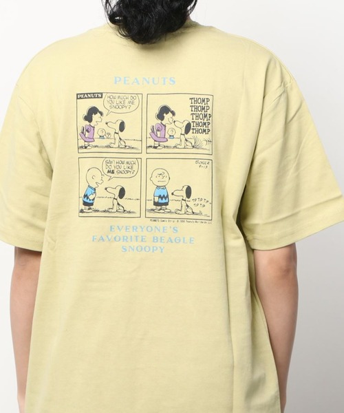 PEANUTS(ピーナッツ)の「【PEANUTS/ピーナッツ】スヌーピー バックプリント レトロプリント Tシャツ/半袖Tシャツ(Tシャツ/カットソー・レディース・チャコールグレー/ライトブルー/オフホワイト/ライトイエロー・M/L)」の17枚目の写真