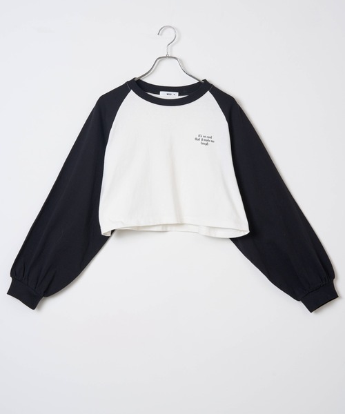 WEGO(ウィゴー)の「WEGO/グラフィックラグランショートロンT(Tシャツ/カットソー・レディース・ブラック/グリーン・SMALL/MEDIUM)」の15枚目の写真