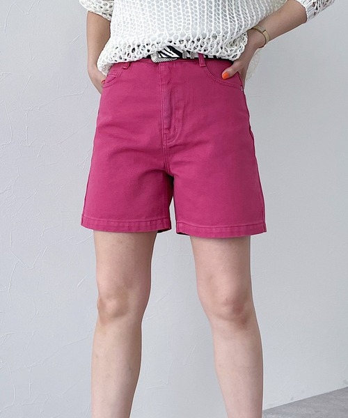 びようがくせいページ デニムショートパンツ L セール】カラーデニムショートパンツ（デニムパンツ）｜PAGEBOY