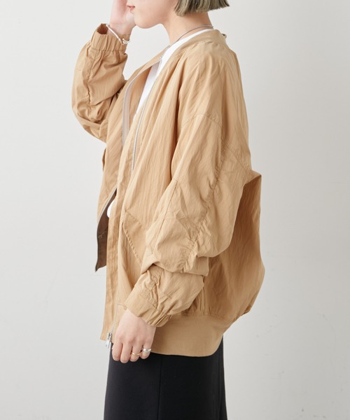 Omekashi（オメカシ）の「MA-1（MA-1・レディース・キャメル/オフホワイト・FREE）」の6枚目の写真