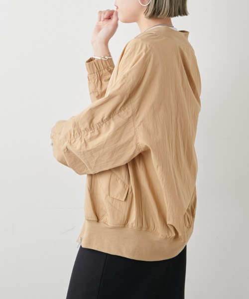 Omekashi（オメカシ）の「MA-1（MA-1・レディース・キャメル/オフホワイト・FREE）」の7枚目の写真