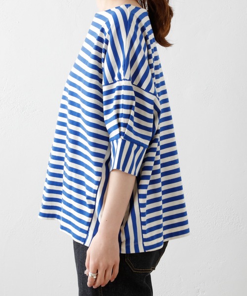 PUAL CE CIN（ピュアルセシン）の「切り替えボーダーT（Tシャツ/カットソー・レディース・ブラック/ライトグリーン/ブルー・FREE）」の16枚目の写真