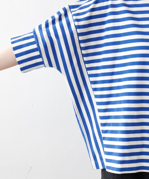 PUAL CE CIN（ピュアルセシン）の「切り替えボーダーT（Tシャツ/カットソー・レディース・ブラック/ライトグリーン/ブルー・FREE）」の19枚目の写真