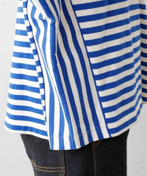 PUAL CE CIN（ピュアルセシン）の「切り替えボーダーT（Tシャツ/カットソー・レディース・ブラック/ライトグリーン/ブルー・FREE）」の20枚目の写真