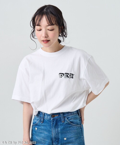 FREAK'S STORE(フリークスストア)の「PEZ 9dispenser T-shirt/ ペッツ9ディスペンサーTシャツ(Tシャツ/カットソー・レディース・ホワイト・フリ-)」の8枚目の写真